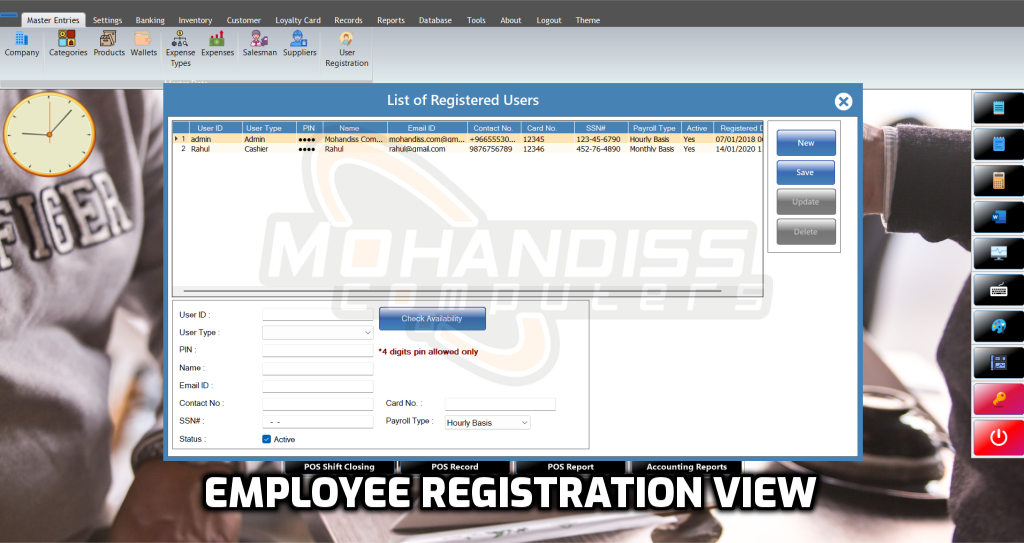 10- Employee Registration View
