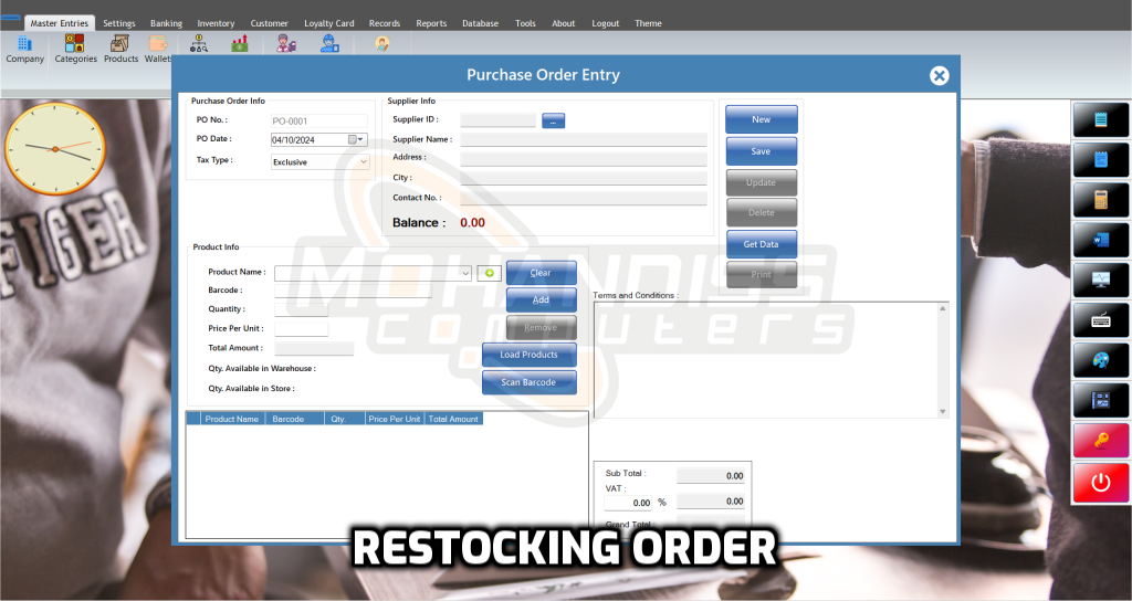 20- Restocking Order