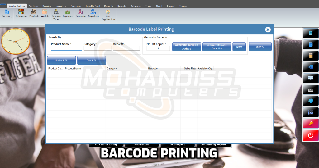 27- Barcode Printing