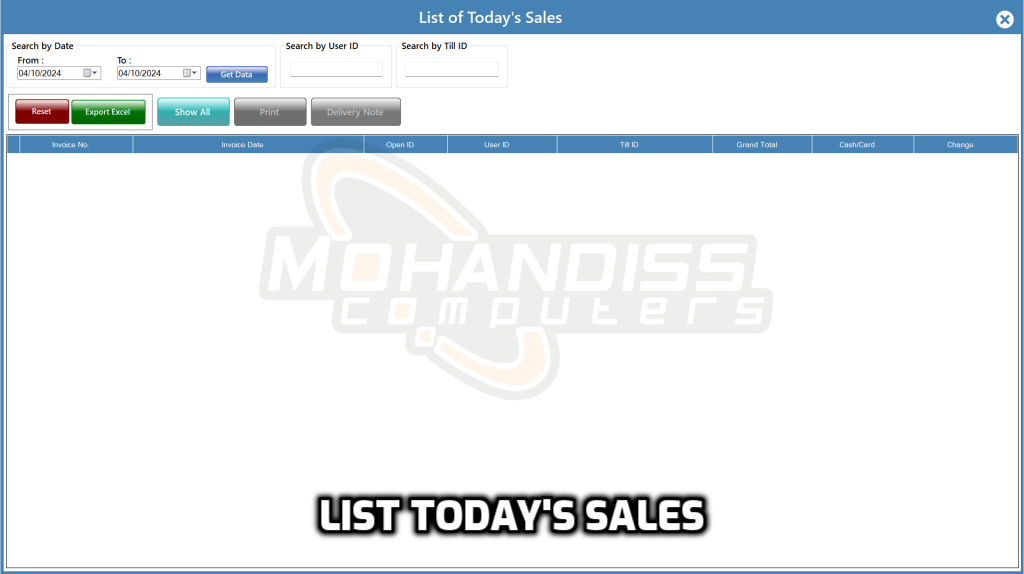 47- List Today_s Sales